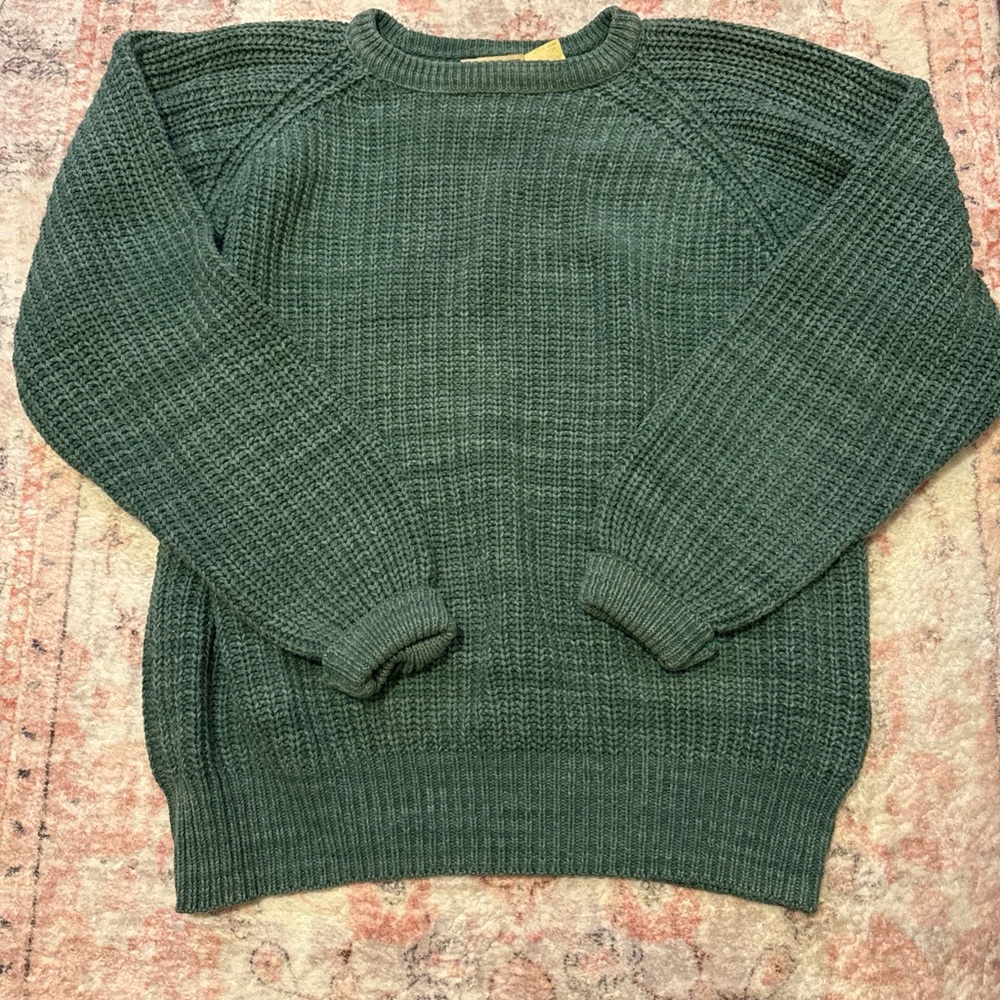 Vintage L.L. Bean Women’s Forest Green Knit Sweater Medium